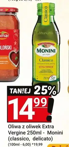 Hitpol Oliwa z oliwek Monini Extra Vergine classico, delicato 250ml oferta