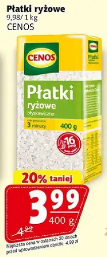Prim Market Płatki ryżowe Cenos oferta