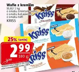 Prim Market Wafle z kremem o smaku śmietankowym/kakaowym/toffi KRISS oferta