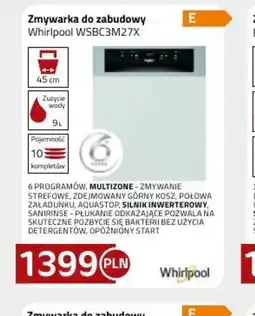 Kakto Zmywarka do zabudowy Whirlpool WSBC3M27X oferta