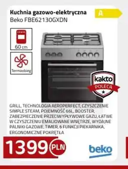 Kakto Kuchnia gazowo-elektryczna Beko FBE62130GXDN oferta