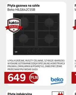 Kakto Płyta gazowa na szkle Beko HILG642C5SB oferta