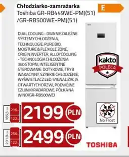 Kakto Chłodziarko-zamrażarka Toshiba GR-RB449WE-PMJ(51) /GR-RB500WE-PMJ(51) oferta