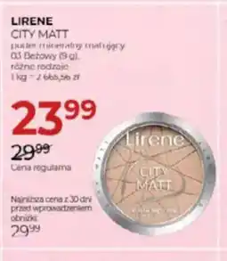 Jawa Drogerie Puder Lirene City Matt oferta