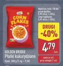 ALDI Płatki kukurydziane cornflakes Golden Bridge oferta