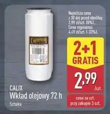 ALDI Wkład olejowy do znicza 72 h 220 g Calix oferta