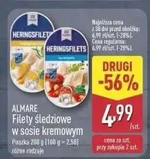 ALDI Filety śledziowe w sosie kremowym Almare oferta