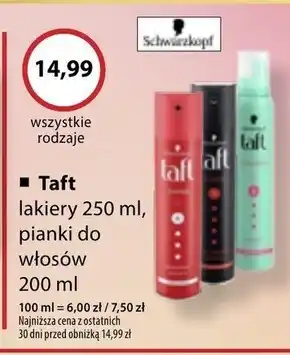 Drogeria alicja Lakier do włosów Taft oferta