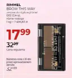 Jawa Drogerie Rimmel Brow This Way oferta