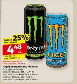 Auchan Napój energetyczny Monster oferta