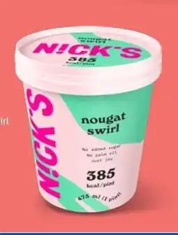 Lidl Lody w kubku Nick's nougat swirl oferta