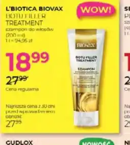 Jawa Drogerie L'Biotica Biovax Botu Filler Treatment oferta