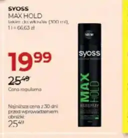Jawa Drogerie Syoss Max Hold oferta