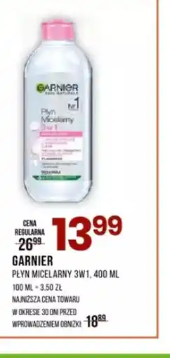Drogerie Natura Płyn micelarny Garnier 3w1 oferta
