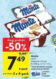 Intermarche Deser mleczno-czekoladowy z orzechami Zott Monte Max oferta