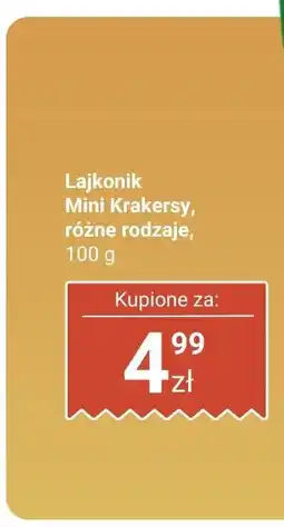 Biedronka Mini krakersy Lajkonik, różne rodzaje oferta