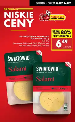 Biedronka Ser żółty Salami Światowid oferta
