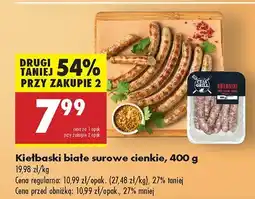 Biedronka Kiełbaski białe surowe cienkie Czas na Grill oferta