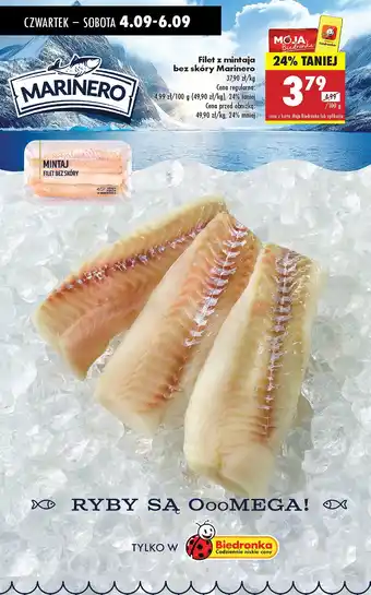 Biedronka Filet z mintaja bez skóry Marinero oferta