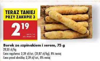 Biedronka Borek ze szpinakiem i serem Biedronka oferta