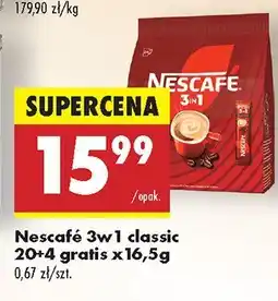 Biedronka Kawa Nescafe 3w1 classic oferta