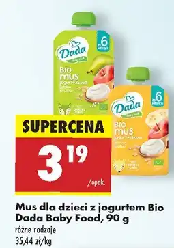 Biedronka Mus dla dzieci z jogurtem Bio Dada Baby Food różne rodzaje oferta