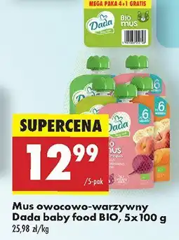 Biedronka Mus owocowo-warzywny Dada baby food BIO oferta