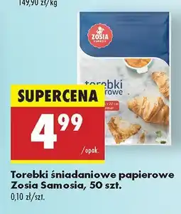 Biedronka Torebki śniadaniowe papierowe Zosia Samosia oferta