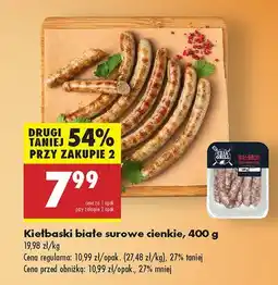 Biedronka Kiełbasa biała surowa cienka Czas na Grill oferta