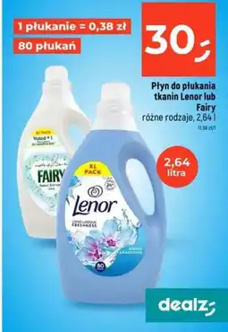 Dealz Płyn do płukania tkanin Lenor lub Fairy oferta
