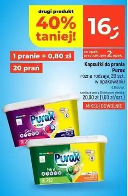 Dealz Kapsułki do prania kolor Purox oferta