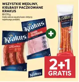 Stokrotka Wszystkie wędliny, kiełbasy paczkowane Krakus oferta