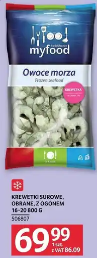 Selgros Krewetki surowe, obrane, z ogonem 16-20 800g Selgros oferta