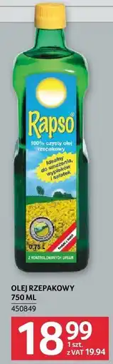 Selgros Olej rzepakowy Rapso 750ml oferta