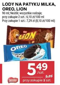 Stokrotka Market Lody na patyku Milka, Oreo, Lion oferta