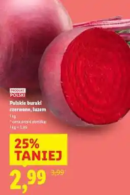 Lidl Polskie buraki czerwone, luzem oferta
