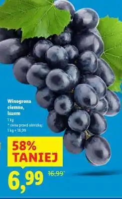 Lidl Winogrona ciemne, luzem oferta