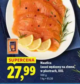 Lidl NAUTICA Łosoś wędzony na zimno w plastrach, XXL oferta
