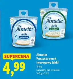Lidl Almette Puszysty serek twarogowy lekki oferta