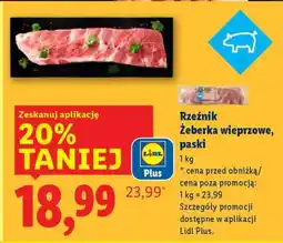 Lidl RZEŹNIK Żeberka wieprzowe, paski oferta