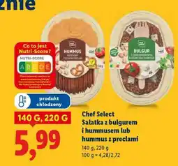 Lidl Chef Select Salatka z bulgurem i hummusem lub hummus z preclami oferta