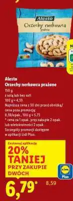 Lidl ALESTO Orzechy nerkowca, prażone oferta