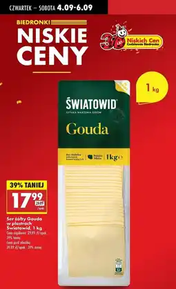 Biedronka Ser gouda plastry Światowid oferta