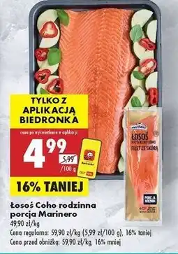 Biedronka Łosoś coho Marinero oferta