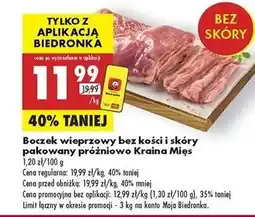 Biedronka Boczek wieprzowy bez żeber i skóry Kraina Mięs oferta