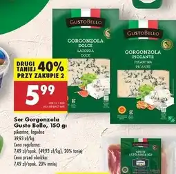 Biedronka Gorgonzola łagodna Gustobello oferta