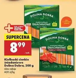 Biedronka Kiełbaski śniadaniowe z suszonymi pomidorami Dolina Dobra oferta