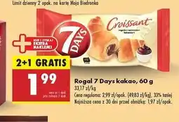 Biedronka Croissant z nadzieniem o smaku kakaowym 7 Days oferta