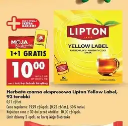 Biedronka Herbata Lipton Yellow Label Tea oferta