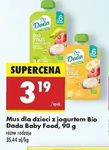Biedronka Mus jogurt + zboża banan-jabłko Dada oferta